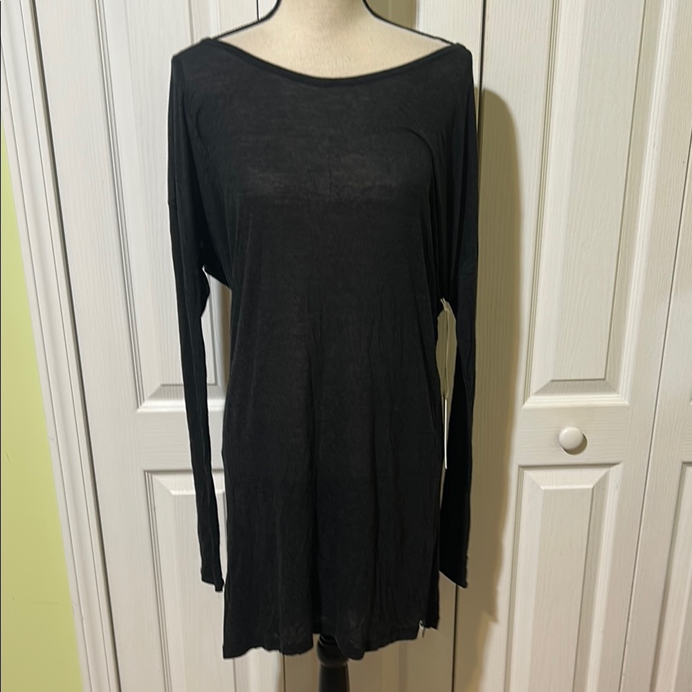 One Teaspoon Black Long Sleeve Relaxed Top/Dress